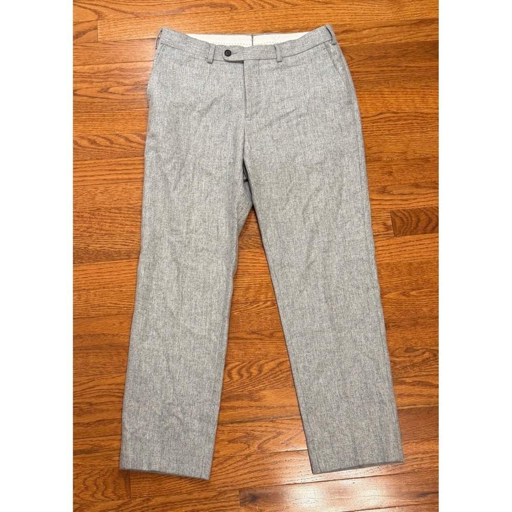 Suitsupply Soho Turn Up Trousers Pants Mens 30x27 Gray Vitale Barberis Wool Slim